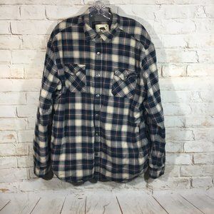 Dakota Grizzly Thermal Lined Plaid Flannel Shirt Jacket Shacket Men Size XXL